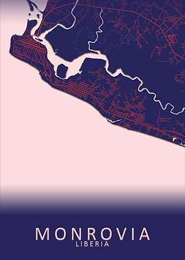 Monrovia Liberia City Map