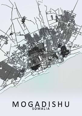 Mogadishu Somalia City Map