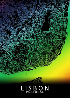 Lisbon Portugal City Map