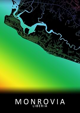 Monrovia Liberia City Map