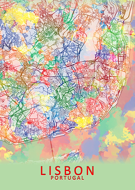 Lisbon Portugal City Map