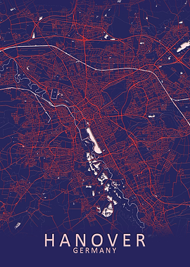 Hanover Germany City Map