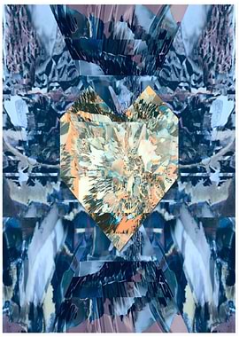 Blue and yellow heart