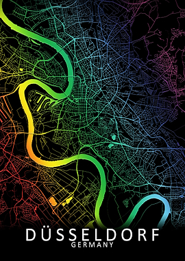 Dusseldorf Germany CityMap