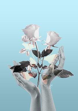 Florescent Hands Blue