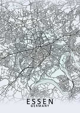 Essen Germany City Map