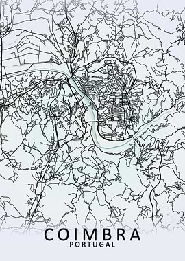 Coimbra Portugal City Map