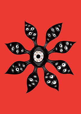 Witchy Eye Monster Red