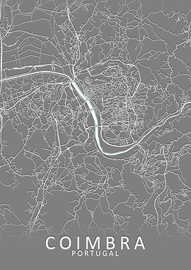 Coimbra Portugal City Map