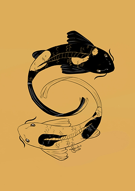Koi Illustration orange