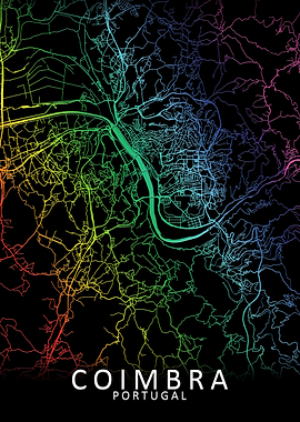 Coimbra Portugal City Map