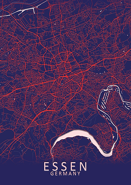 Essen Germany City Map
