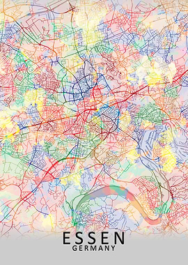 Essen Germany City Map