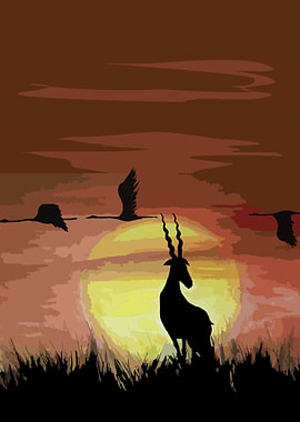 Antelope at Dusk