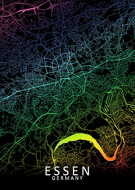 Essen Germany City Map
