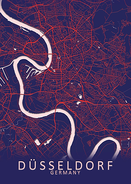 Dusseldorf Germany CityMap