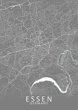 Essen Germany City Map