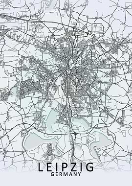 Leipzig Germany City Map