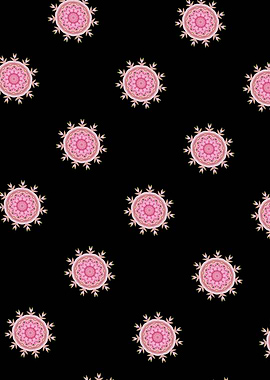 stylized pink snowflake