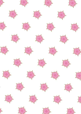 stylized pink snowflake