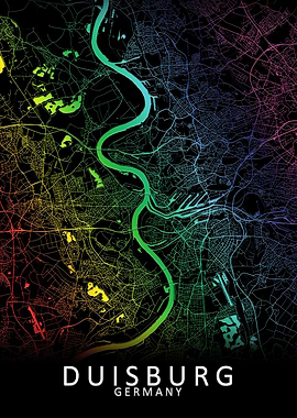 Duisburg Germany City Map