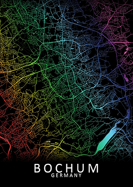 Bochum Germany City Map
