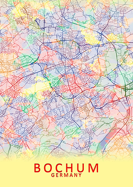 Bochum Germany City Map