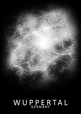 Wuppertal Germany City Map