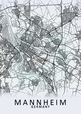 Mannheim Germany City Map