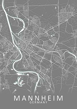 Mannheim Germany City Map