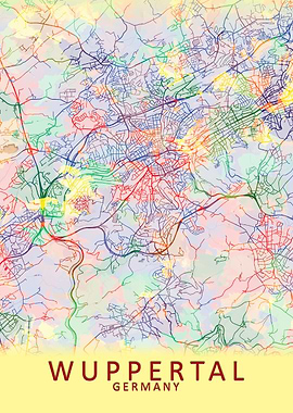 Wuppertal Germany City Map