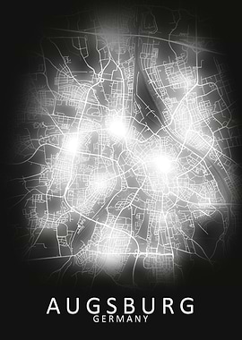 Augsburg Germany City Map