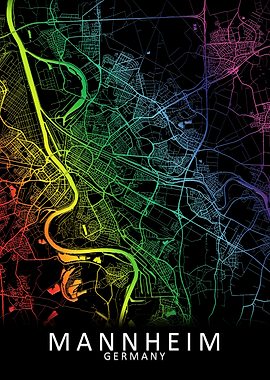 Mannheim Germany City Map