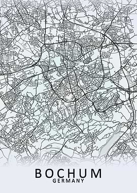 Bochum Germany City Map