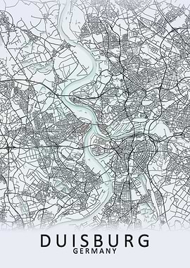 Duisburg Germany City Map