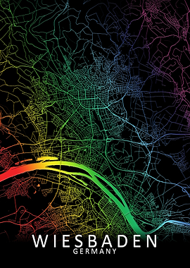 Wiesbaden Germany City Map