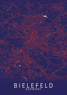 Bielefeld Germany City Map