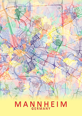 Mannheim Germany City Map