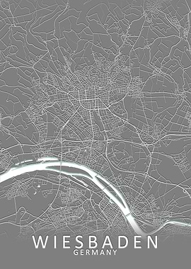 Wiesbaden Germany City Map
