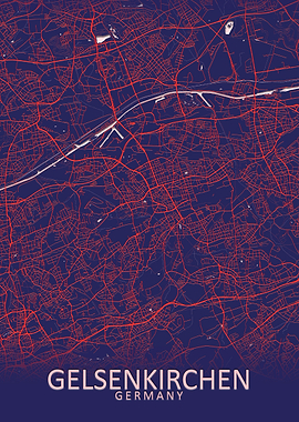 Gelsenkirchen Germany Map