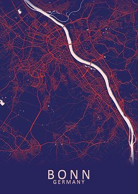 Bonn Germany City Map