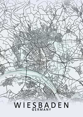 Wiesbaden Germany City Map