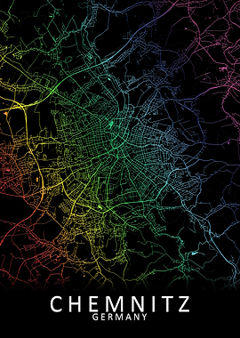 Chemnitz Germany City Map