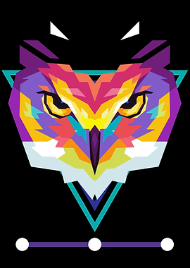 Owl head abstract