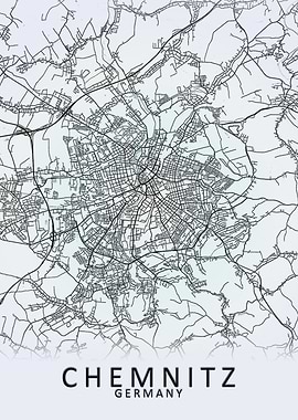 Chemnitz Germany City Map