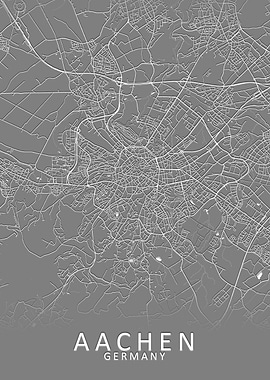 Aachen Germany City Map