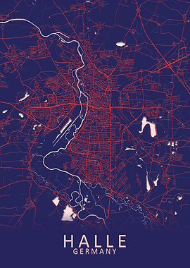 Halle Germany City Map