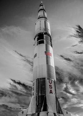 Saturn V Color Splash