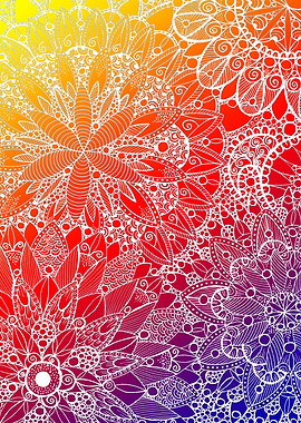 Rainbow Mandala Pattern