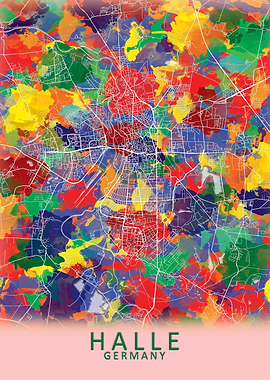 Halle Germany City Map